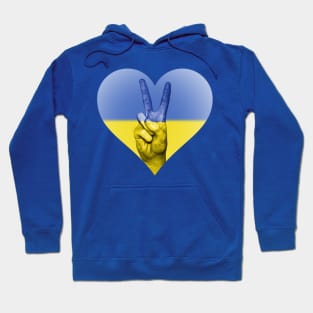 Ukrainian flag inside a heart Hoodie